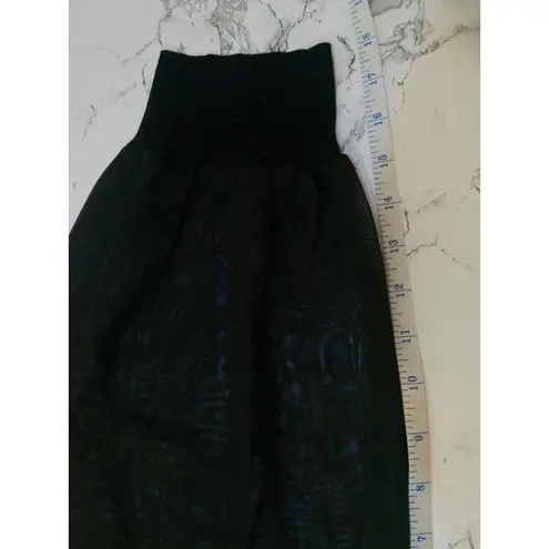 Cable & Gauge Knit Sweater Sheer Sleeves scalloped neck black Size 2X