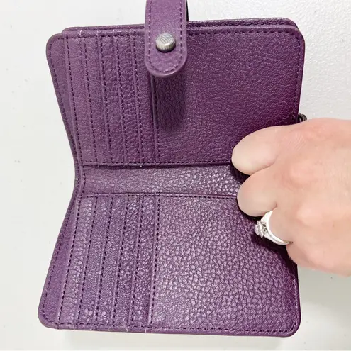 The Sak  Purple Leather Snap Closure Wallet With Card Slots and Coin Pocket