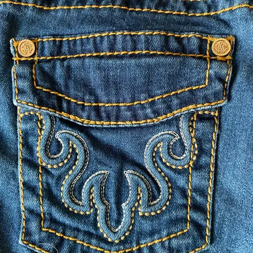 Roberto Cavalli jeans 26x29 Blue Embellished Low Rise Straight Dark Wash Tag 40