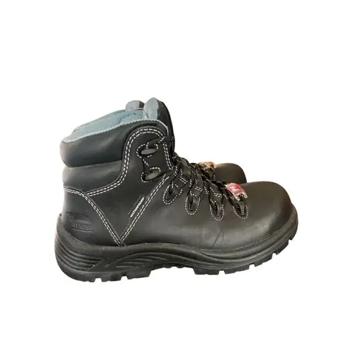 Avenger Womens Comp Toe Fraimer CT Leather Boots Size 8.5 Black