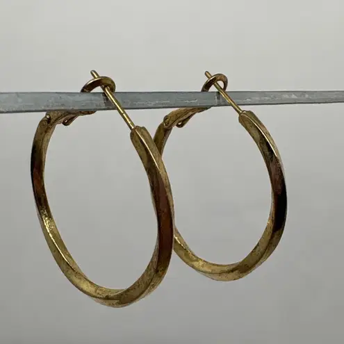 Y2K Gold Tone Hoop Earrings Women's Jewelry Classic Everyday Minimalist Style