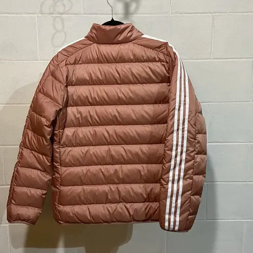 Adidas  Women’s XL ESSENTIALS 3-STRIPES LIGHT DOWN JACKET #IK3230 CLAY STRATA NWT