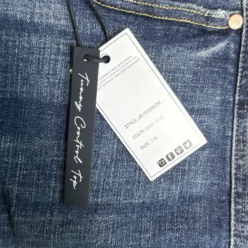 Judy Blue Women's NEW Judy Blue 1XL High Rise Tummy Control Cut Off Denim Shorts