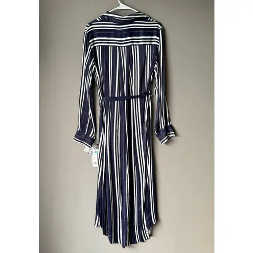 Treasure & Bond sz S blue white striped shirt dress NWT
