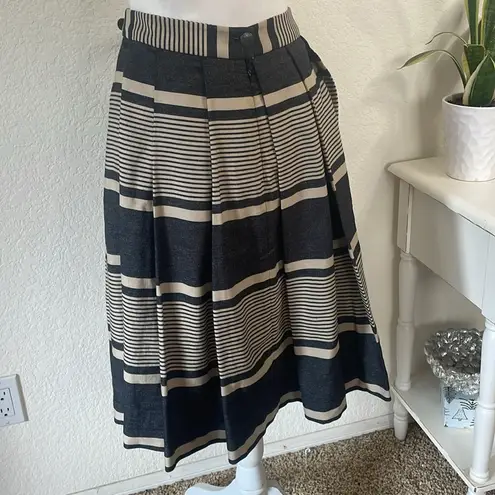 Moulinette Soeurs Anthropologie Striped Pleated Skirt