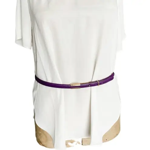 Salvatore Ferragamo Purple Leather Slide & Post Belt size 95cm Large L/XL