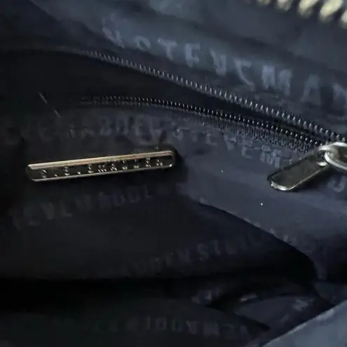 Steve Madden  Black Quilted Crossbody Bag Purse Chain Strap Faux Leather Mini