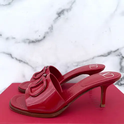 Valentino Garavani Vlogo red patent leather slide sandal size IT 36 US 6