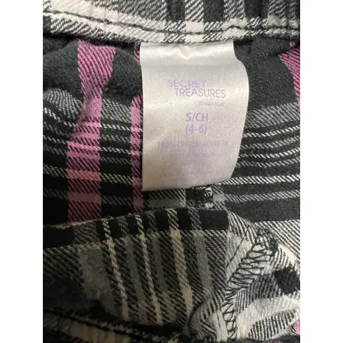 secret treasures 032-008 Small Light Flannel PJ PANTS Plaid Pajama Lounge