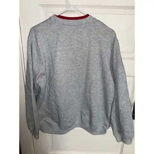 Classic Elements Vintage Classic Elements Gray Holiday Sweatshirt with Poinsettia Embroidery XL