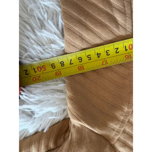 Ookie and Lala Ottoman Knit Asymmetrical Moto Jacket Large Light Tan