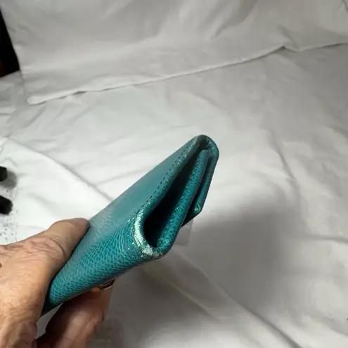 Salvatore Ferragamo  Gancini 6 Key and Card Holder Green Leather EUC