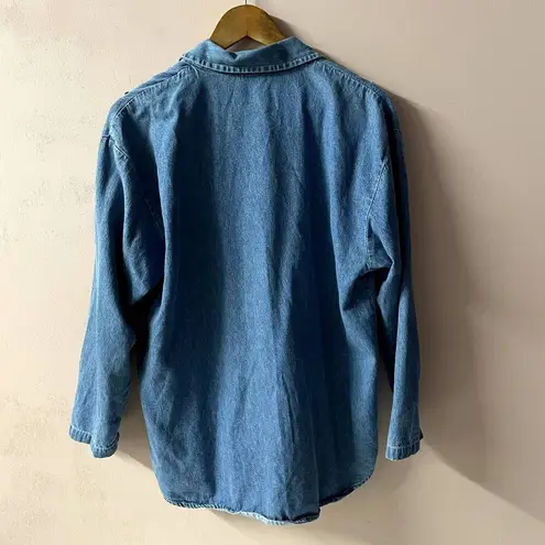 Vintage Bridge Sportswear Denim Embroidered Button