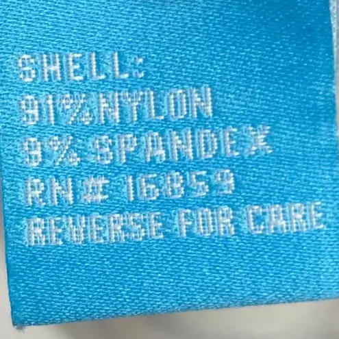 J. McLaughlin Faux Wrap Surpice V Neck Jersey Knit Knee Length Dress White Blue S