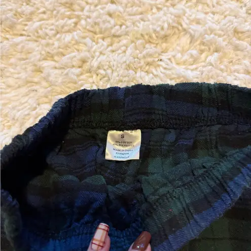 Plaid Pants in Black and Green