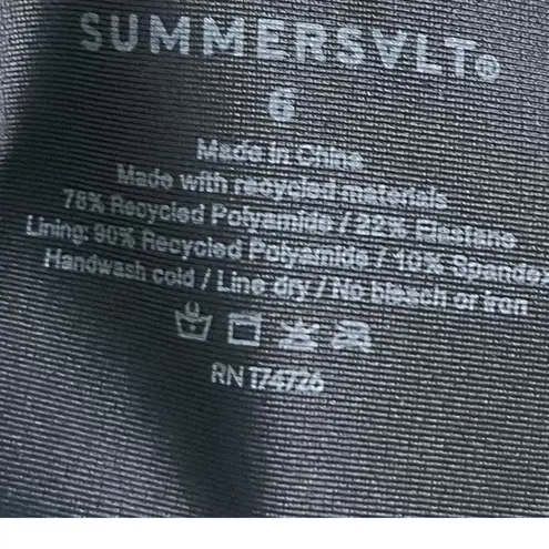 Summersalt The Sidestroke Black Swimsuit Women’s Size 6 Sculpting Stretch