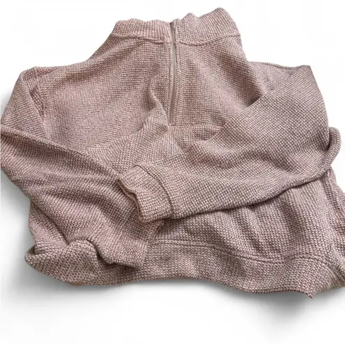 Sweaty Betty Women's Restful Boucle Half Zip Sweatshirt small soft pink NWT