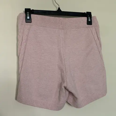 Banana Republic Women’s XS  Baby Pink Cable Knit Super Soft Sweater Pajama Lounge Shorts