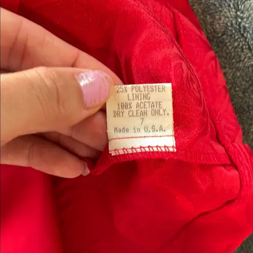 Vintage Red Sleeveless Mini Dress A List by Wrapper size 7