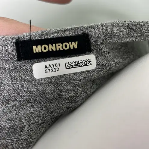 Monrow Linen Contrast Tank Dress Army Green and Heather Gray Size M