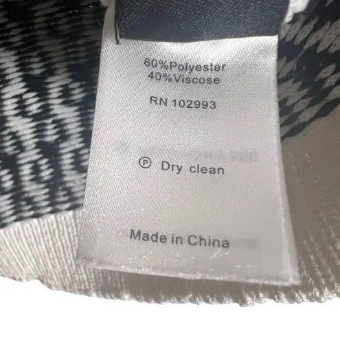 Derek Lam Collective Button Shoulder Geometric Knit Crewneck Sweater Size Medium