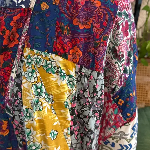 Vintage 80s/90s We Be Bop Multicolor Boho Floral Paisley Patchwork Bomber Jacket Size undefined