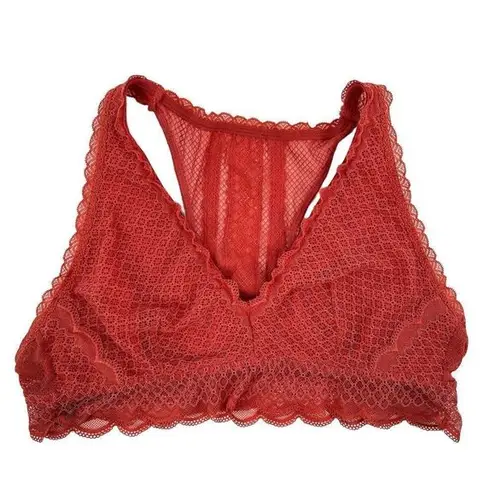 Aerie  Lightly Lined Lace Racerback Scallop Hem Bralette XL