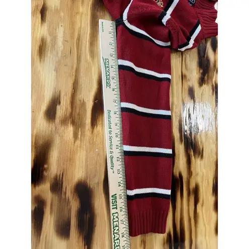 American Living Women Red Pullover Sweater Cotton 1/4 Zip Long Sleeve Size Large