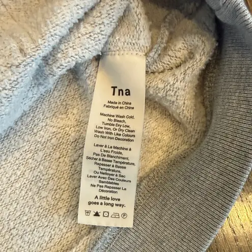 TNA Sweatfleece cropped Gray Hoodie size small EUC RARE!!