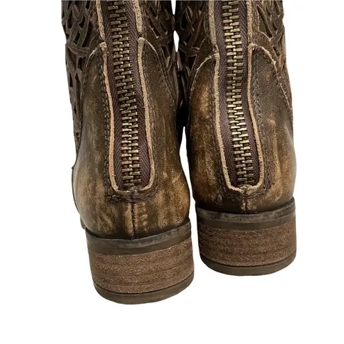 Circle G by Corral P5102 Brown Laser Cut Riding Boots