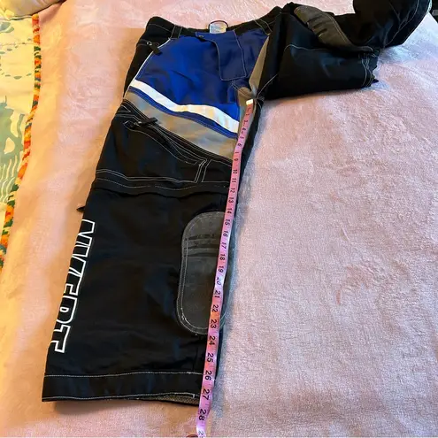 Torq NVERT black blue gray color block motocross pants convertible shorts 28 2