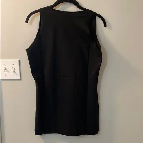 Fiorucci  Black, Pink, and Red Love Graphic Tank Top, v-neck. Small.