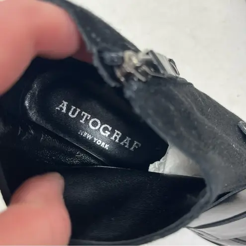 Autograf New York Sock boots in black leather & suede sz 39 US 9