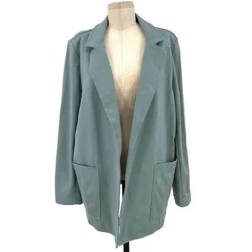 Athleta  Eastbound Blazer‎ Minimalist Gray Sage Green Size 16