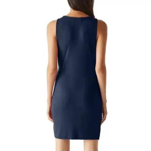 Michael Stars Abby Dress Size Large NEW Faux Wrap NWOT Navy Ultra Rib Classic