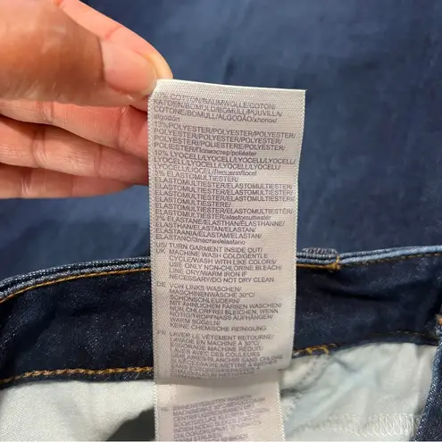 NYDJ 5 Pocket Denim Skirt In Cooper Dark Blue Stretch NWT Size 12