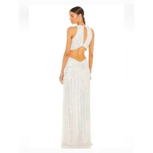 Retrofête Retrofete Millie Dress in Geo White Sequin Size XS NWT Cutout Sleeveless Maxi