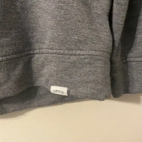 Orvis Womens Classic Collection Cozy Crewneck Pullover Gray Size Medium
