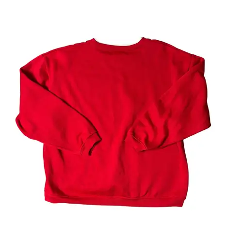 Vintage Debbie Brooks Red Sweatshirt crewneck Puppy Kitten Graphic Size L