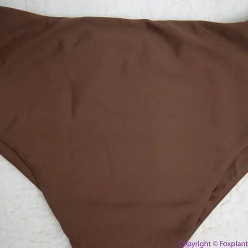 NEW Abysse x free people Benson high waisted bikini bottoms in dark brown, M Brown Size M