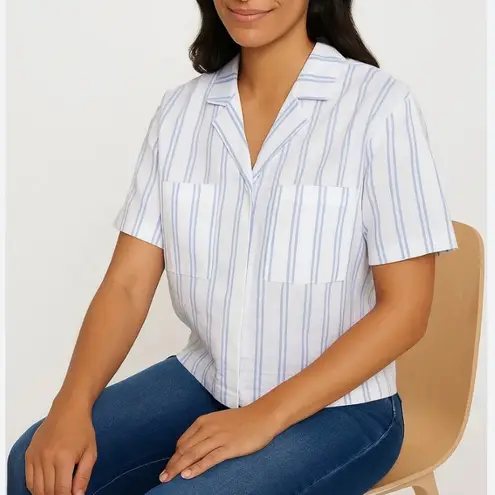 Buffalo David Bitton Top 🎁 NWT, Blue White