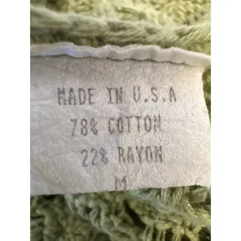 Motherhood Motherwear Nursing Cardigan Women’s M Green Knit Zip Front Cotton Rayon USA