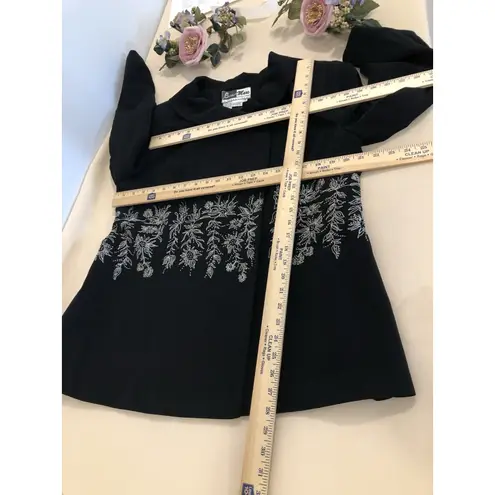 Ben Marc Women Black 2 Pc Skirt Jacket 16 Long Sleeve Formal Preppy Office Siren