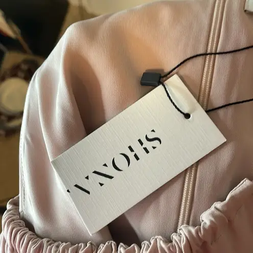 Shona joy Halter Neck Sleeveless Tulip Hem Blush Pink Midi Dress Party Cocktail