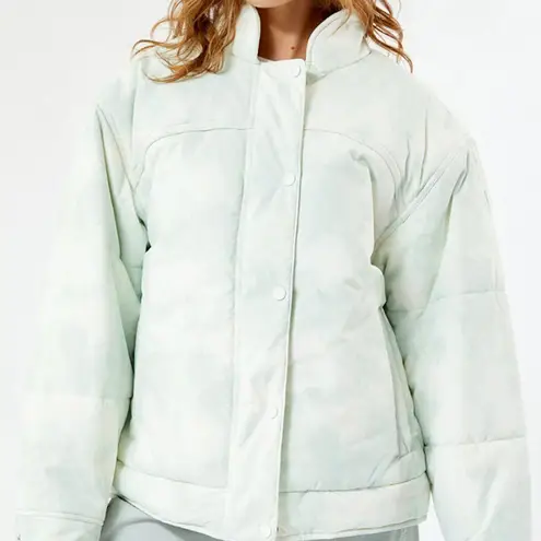 Free People Snow Bunny Slope Mint Light Green Puffer Jacket NWT Size Large