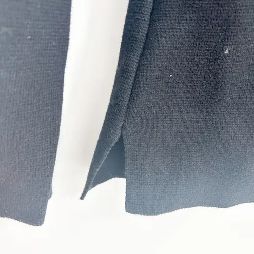 Summersalt Womens Ribbed Knit Sweater Blazer Shawl Collar Jacket Size L Black