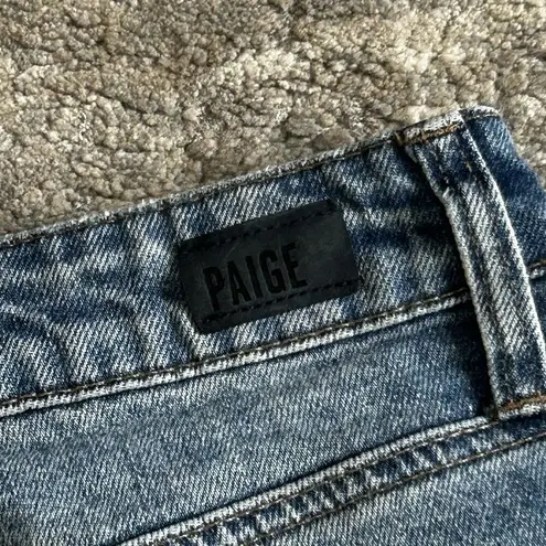 Paige  Jean Shorts Womens 28 Sarah Longline Blue Denim Distressed