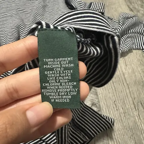 lrl ralph lauren jeans co 3/4 Sleeve Top Womens Navy White Striped extra large Size XL