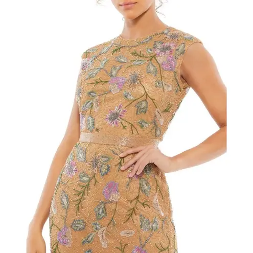 Mac Duggal NEW Beaded Floral Gown, Mustard Yellow in a Size 10, New w/Tag $598