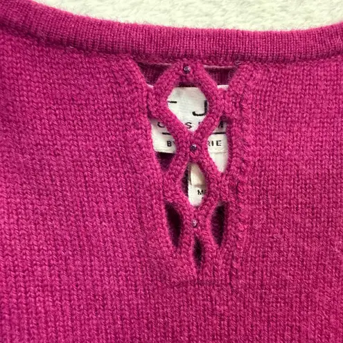 St. John Vintage S Cashmere Knit Top Cut Out Pink Luxury Designer Marie Gray Y2K